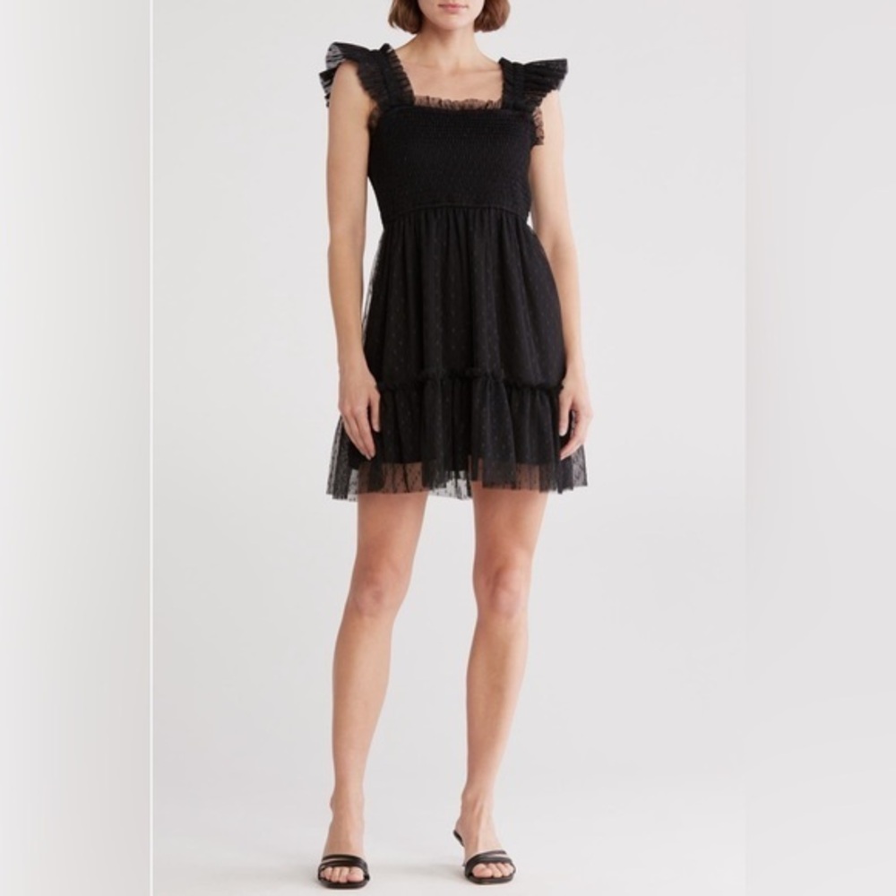 NEW…BLU PEPPER Ruffle Dot Mini Dress
